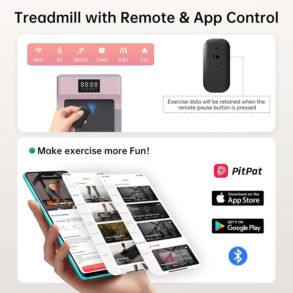 Walking Pad Treadmill for Home Office, Portable with Remote Control V742