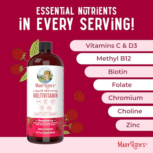 Liquid Multivitamin for Women, Men & Kids, No Added Sugar, Vegan, 32 Fl Oz K852872