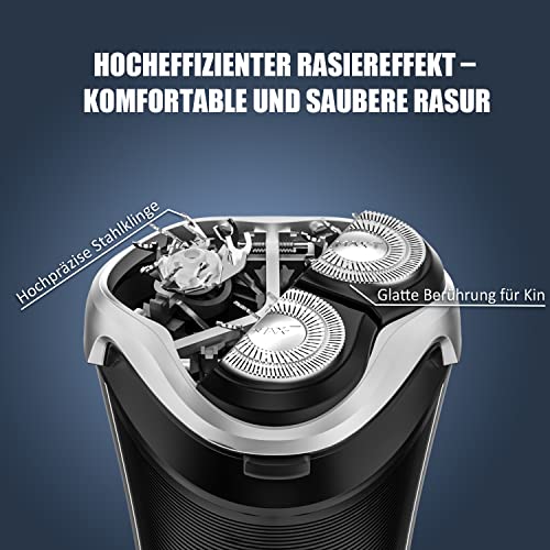 Electric Shaver for Men, Rechargeable Rotary Razor with Pop-Up Trimmer, IPX7 Waterproof V510