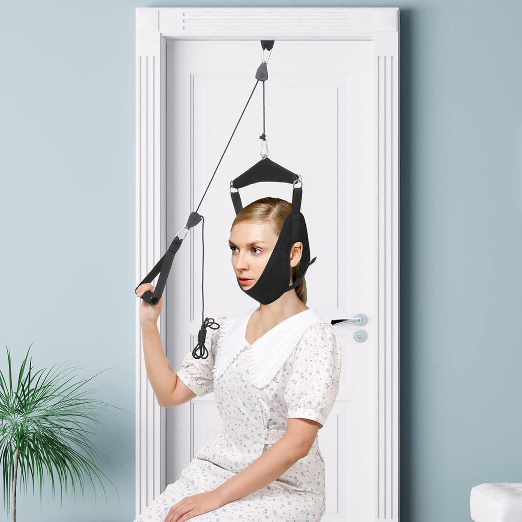 Neck Stretcher Cervical Traction Device, Double Ratchet, Portable C623