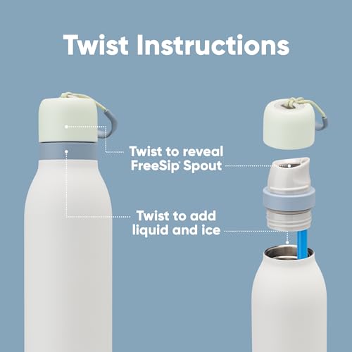 Insulated Stainless Steel Water Bottle with Straw, 24 oz, BPA-Free S8977