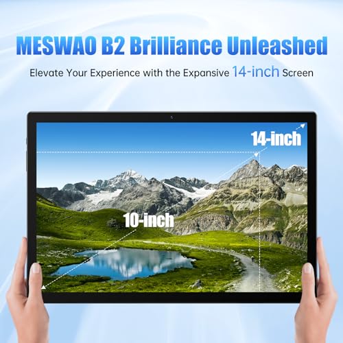 Tablet 14 Inch Android 13, 1200P IPS HD Screen, 6GB+128GB, Wi-Fi 5, 10000mAh Battery, Space Gray R4908