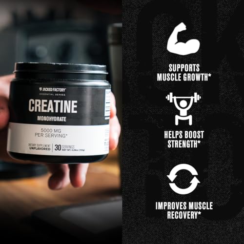 Creatine Monohydrate Powder, Unflavored, 85 Servings J7190
