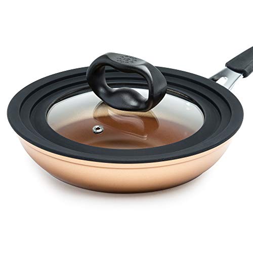 Universal Lid for Pots and Pans, Tempered Glass, Fits 9.5 to 12-Inch Cookware I780829