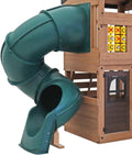Swing-N-Slide WS 5040-G Quick Connect 5 Foot Turbo Tube Slide Plastic Enclosed Slide for 5 Foot Deck Heights, Green