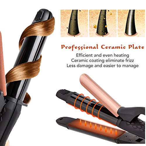 Travel Curling Iron, Dual Voltage Mini with Carry Bag S30666