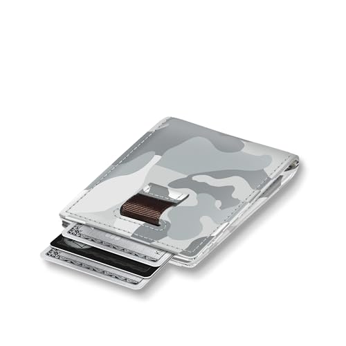 Minimalist Leather Money Clip Wallet for Men with RFID Blocking H191