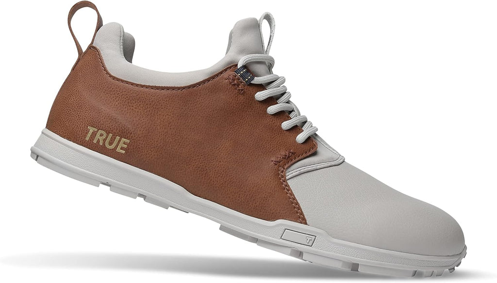 Men's Golf Shoes, Soft White/Brown, Size 9 I97251