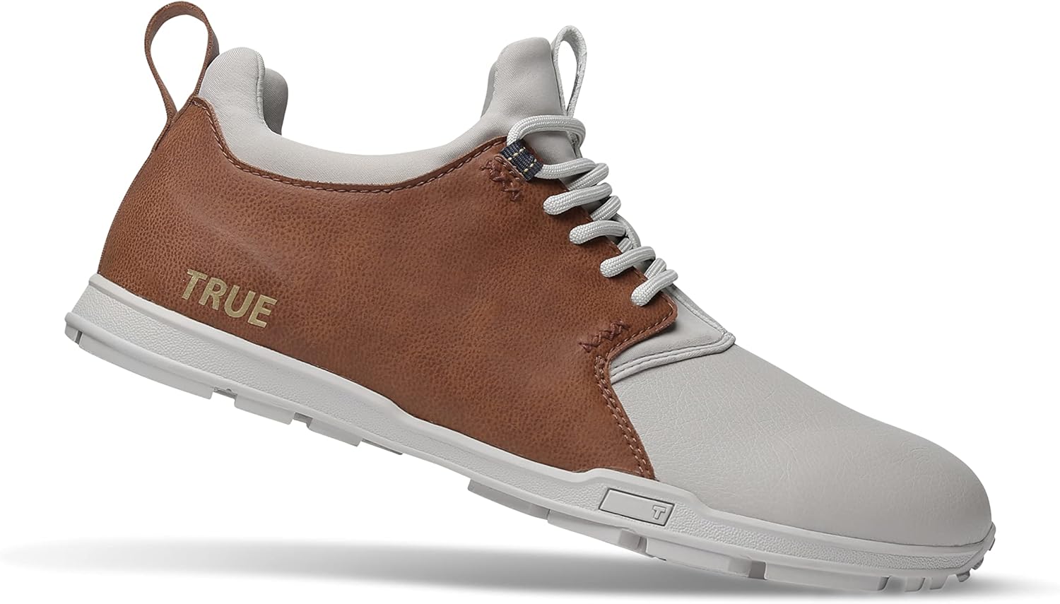 Men's Golf Shoes, Soft White/Brown, Size 9 I97251