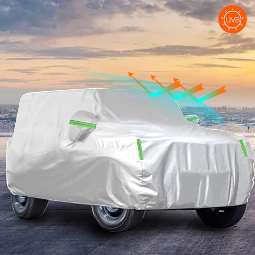 Car Cover for Jeep Gladiator JT 2020-2024, Waterproof 600D Oxford Fabric with Zipper Door K42360