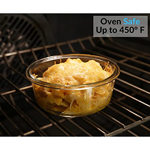 Glass Food Storage Containers with Lids, 9 Pack, Airtight & Leak Proof A9201