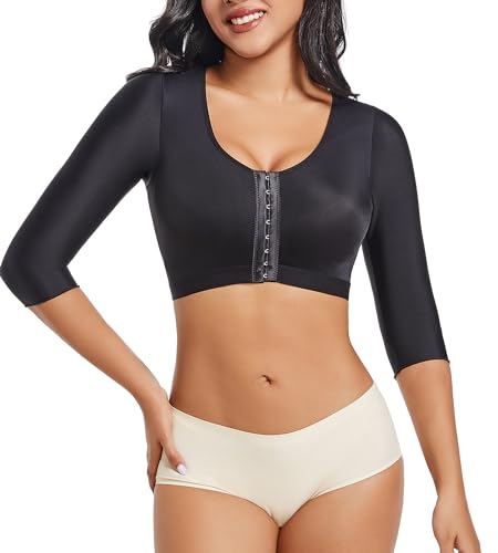 Post Op Arm Compression Sleeve Lipo Front Closure Faja Shapewear J521