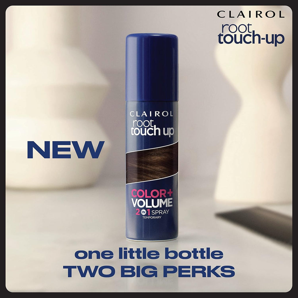 Permanent Hair Dye, Medium Brown, Root Touch-Up Color + Volume 2-in-1 Spray V2344
