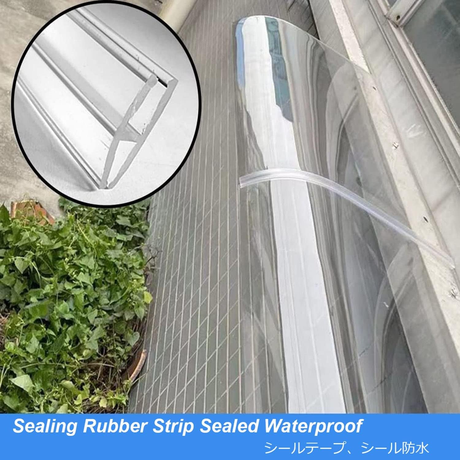 Awning Canopy UV Rain Snow Protection for Front Door Patio Roof A185965