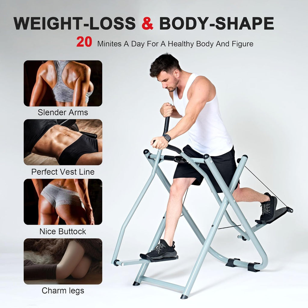 Air Walk Trainer Elliptical Machine Glider with Monitor for Home Gym, Up to 330LBS Z6366