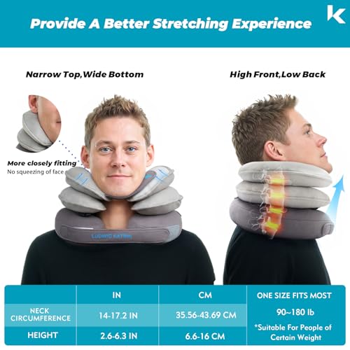 Inflatable Neck Traction Device for Pain Relief, Adjustable for Home Use J200876