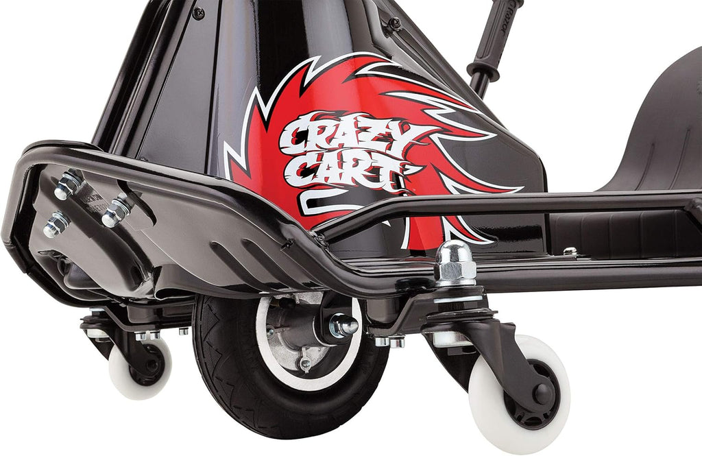 24V Electric Drifting Go Kart with Variable Speed, Up to 12 mph, Black/Red T428