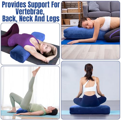 Yoga Bolster Pillow for Restorative Yoga & Meditation with Carry Handle H598