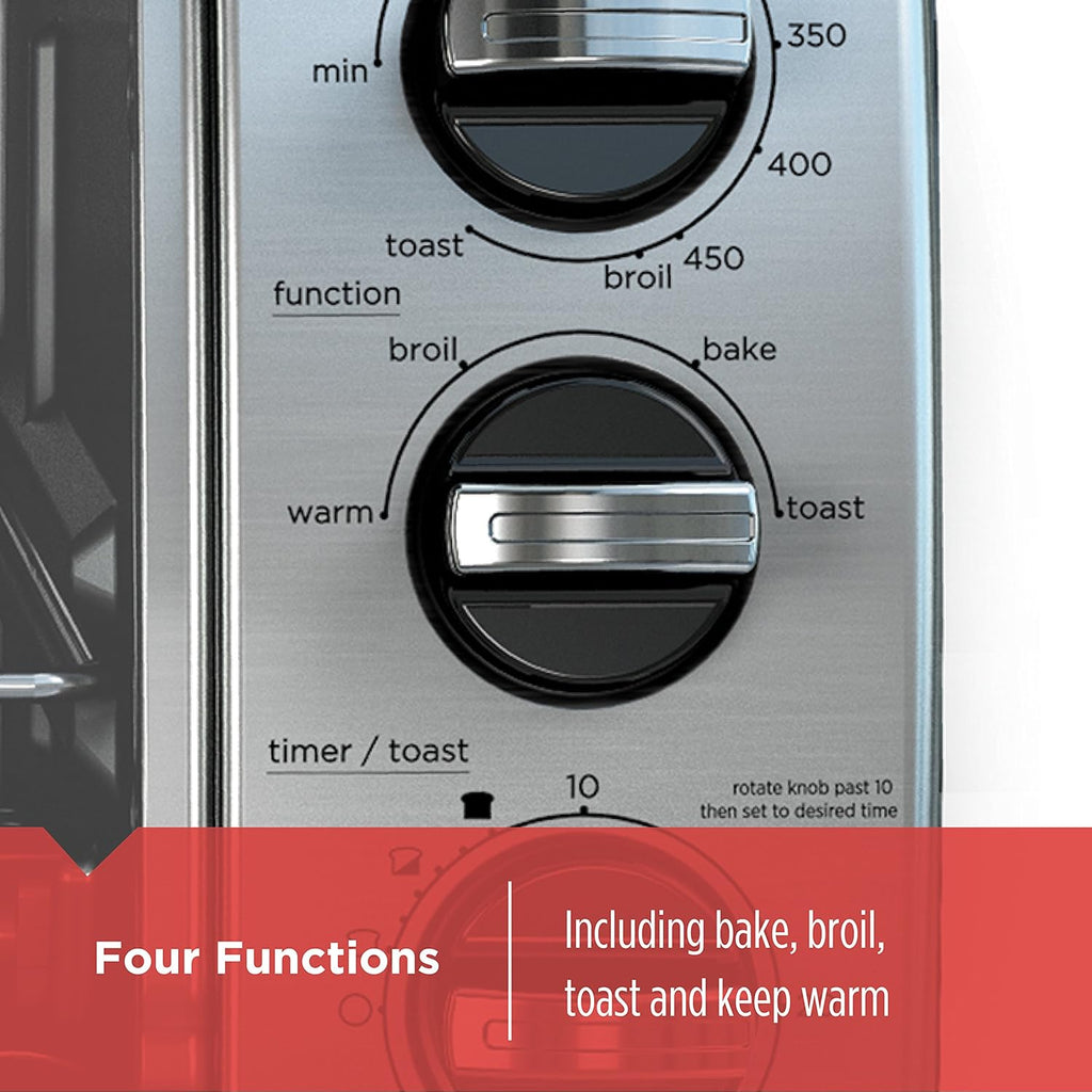 4-Slice Toaster Oven with Natural Convection, Stainless Steel S193