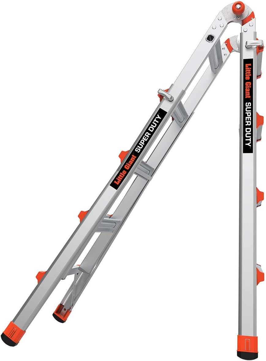 17 ft Multi-Position Aluminum Ladder, Type 1AA, 375 lbs J676316