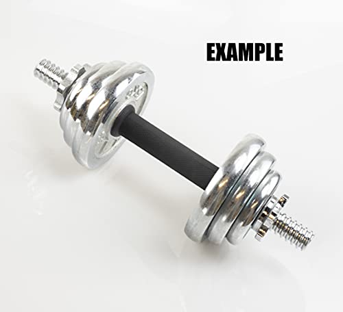 Adjustable Dumbbell Bar Handles with Rubber Grip, 32/35/40cm, Pair B2545