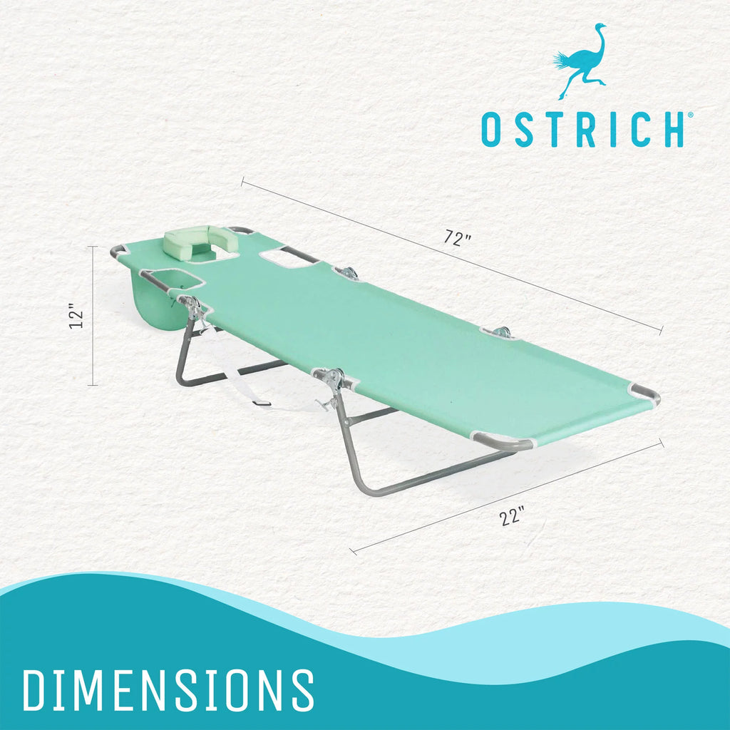 Poolside Reclining Chaise Lounge Chair, Teal D58869