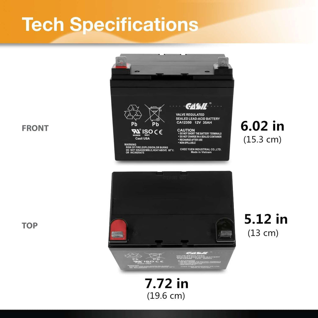 12V 35Ah Deep Cycle AGM SLA Rechargeable Battery A741