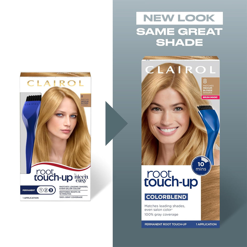 Permanent Hair Dye, Medium Brown, Root Touch-Up Color + Volume 2-in-1 Spray V2344