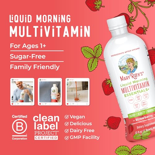 Liquid Multivitamin for Women, Men & Kids, No Added Sugar, 32 Fl Oz L593