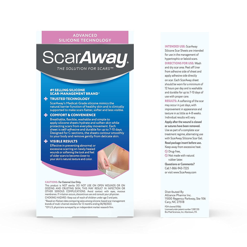 Silicone Scar Sheets for C-Section, Reusable, 4 Sheets U386