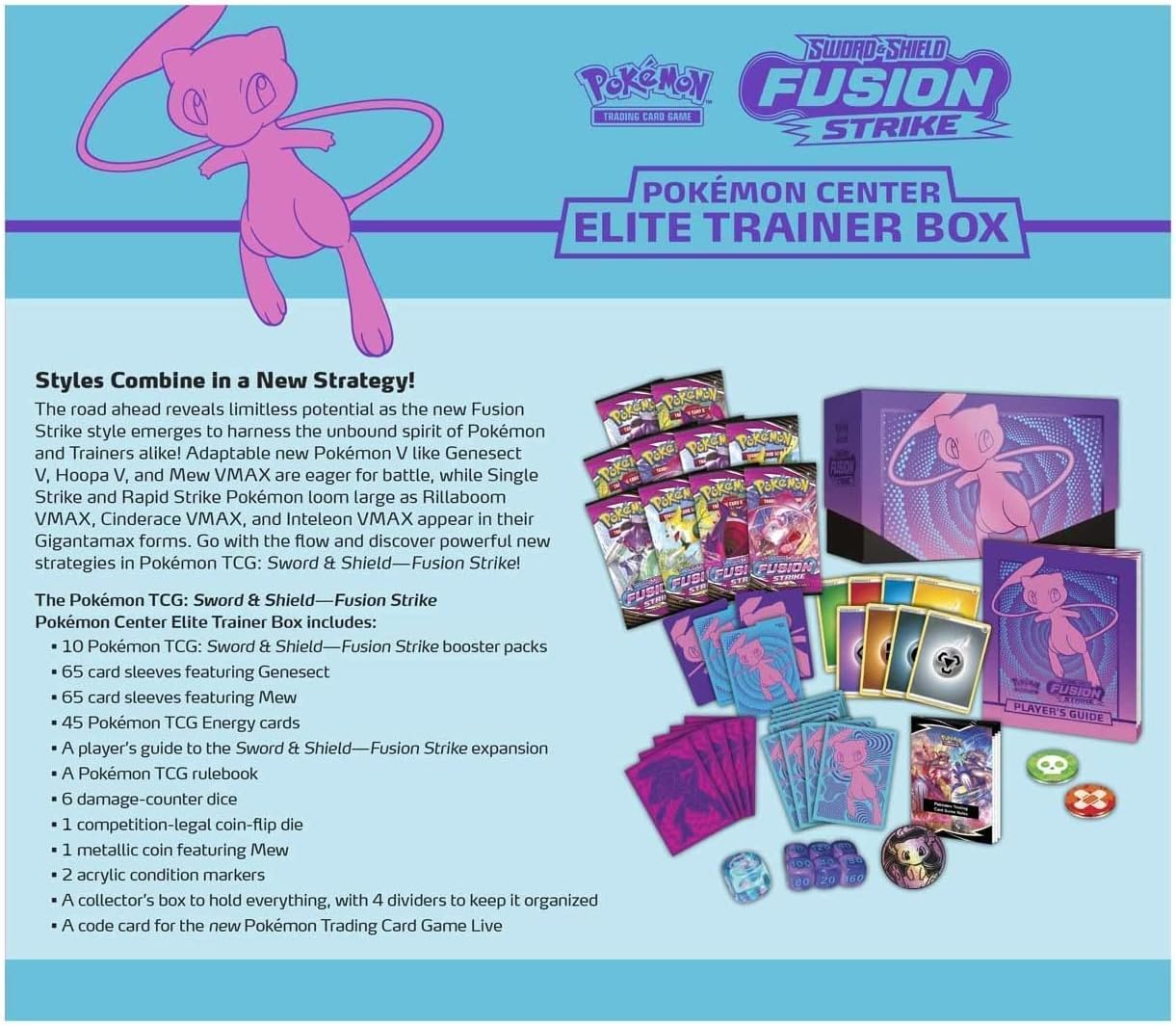 Pokemon TCG Fusion Strike Elite Trainer Box with 8 Booster Packs N378
