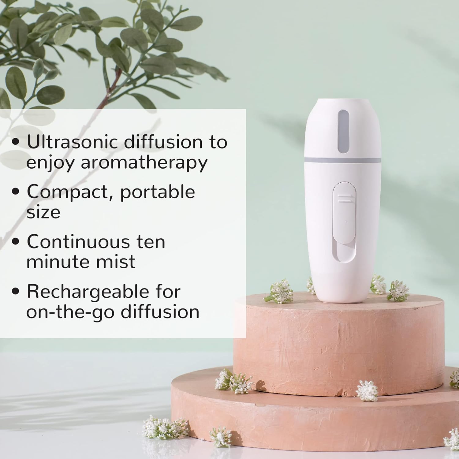 Mini Portable Diffuser for Essential Oils, Rechargeable USB, Cordless Z937