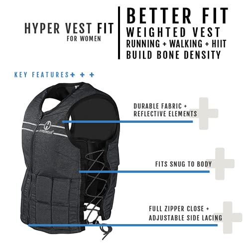 Women's Adjustable Weighted Vest for Walking, Up to 10 lbs Y320