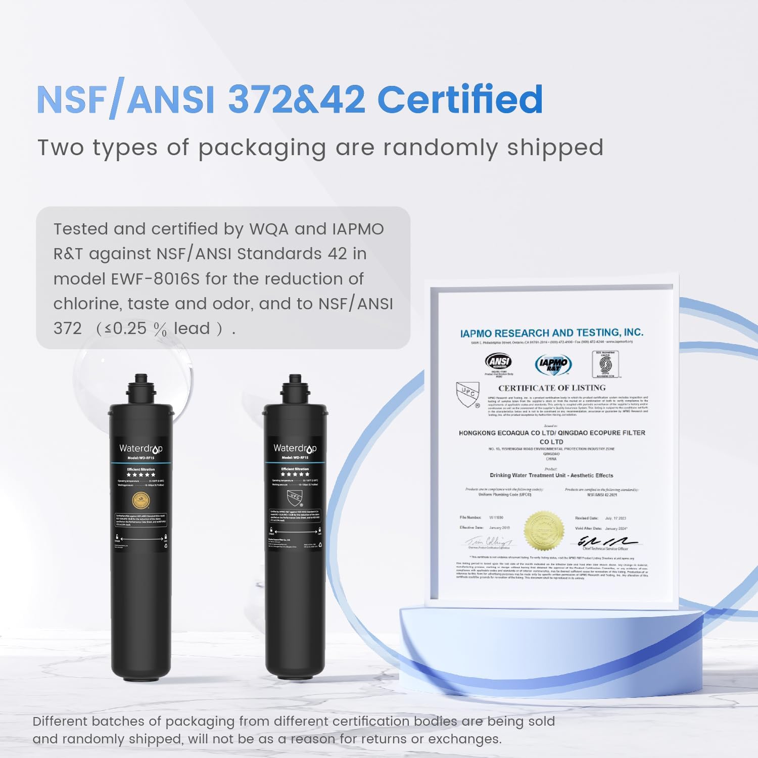 Under Sink Water Filter System with Replacement Filter Cartridge Y9574