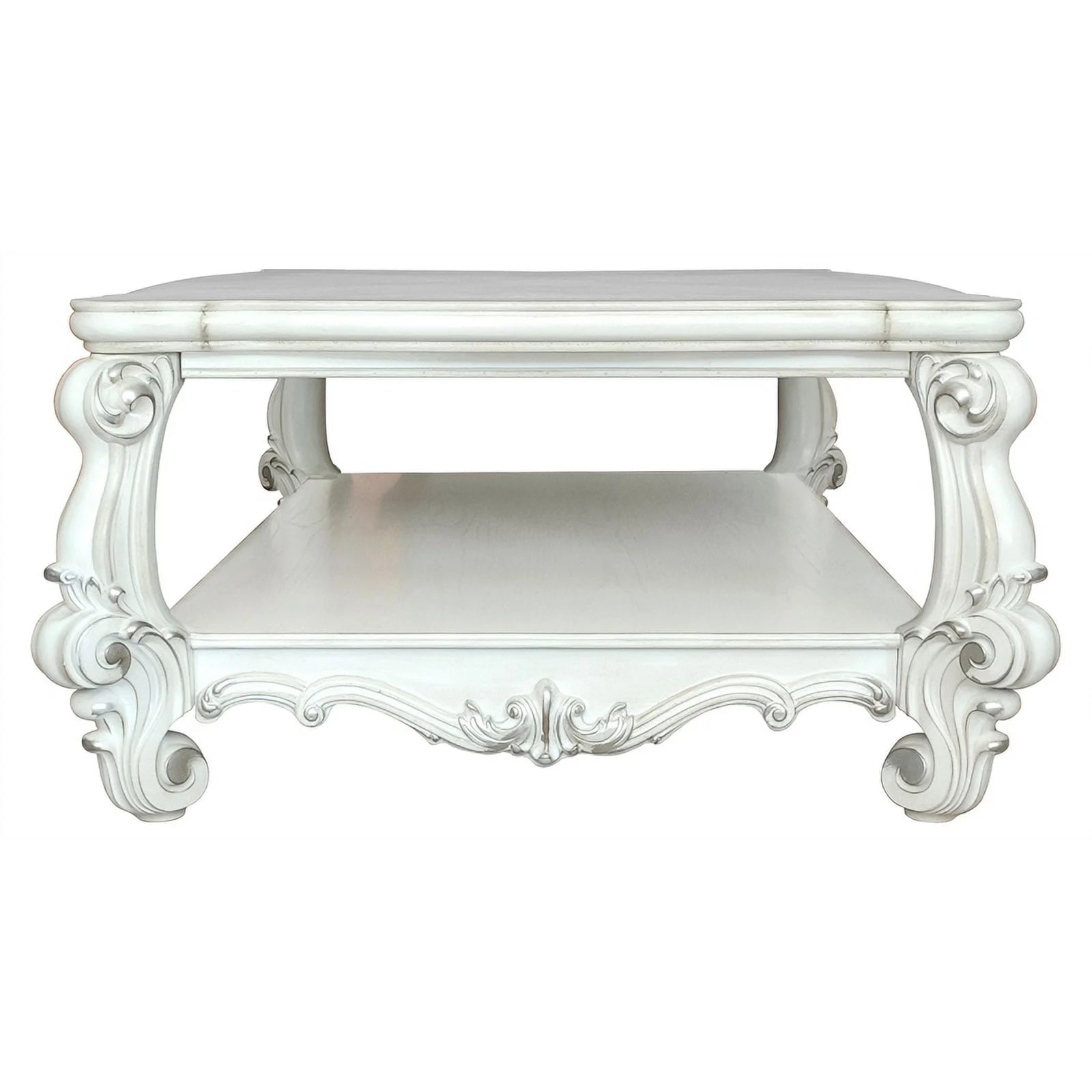 Rectangular Wood Coffee Table with Bottom Shelf Q994256