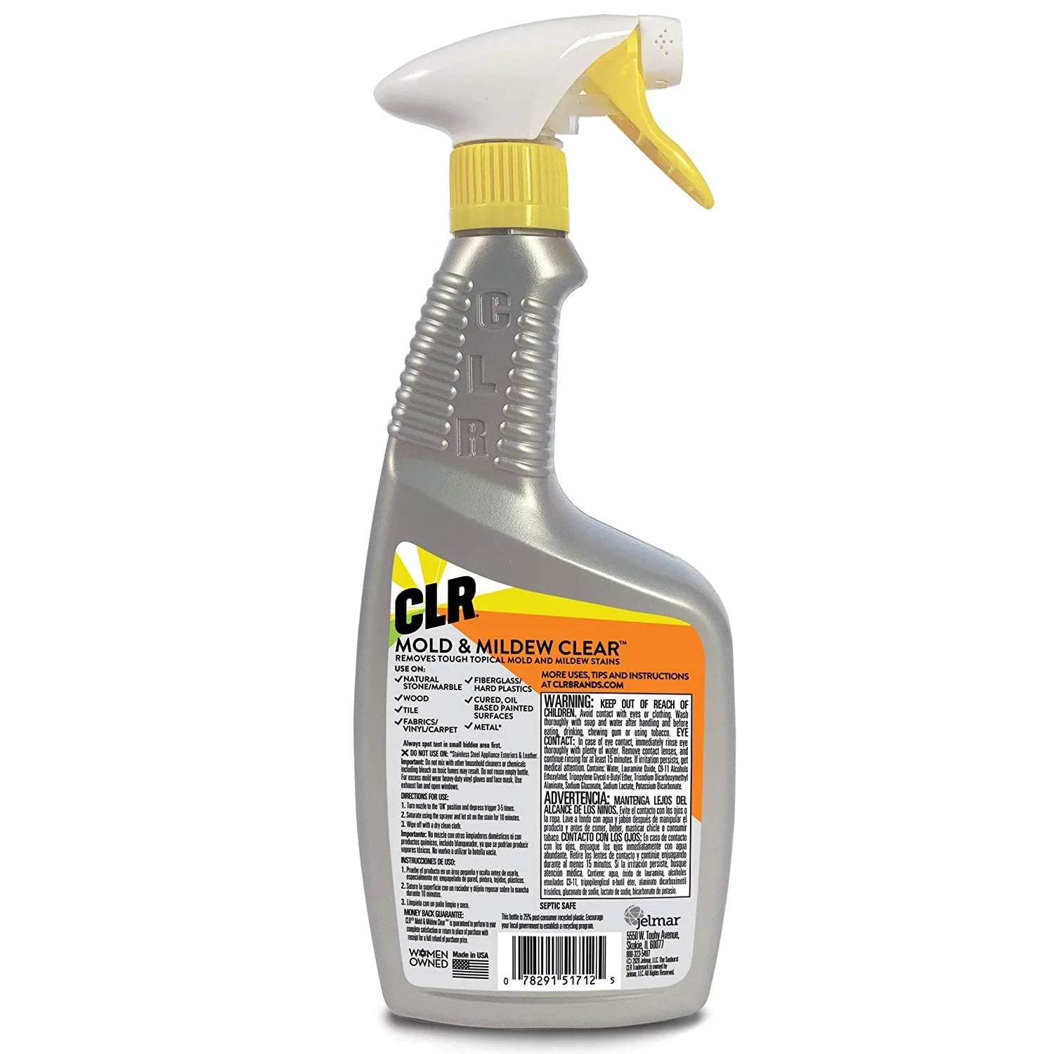 Mold & Mildew Stain Remover Spray, Bleach-Free, 32 oz, Pack of 4 Y365