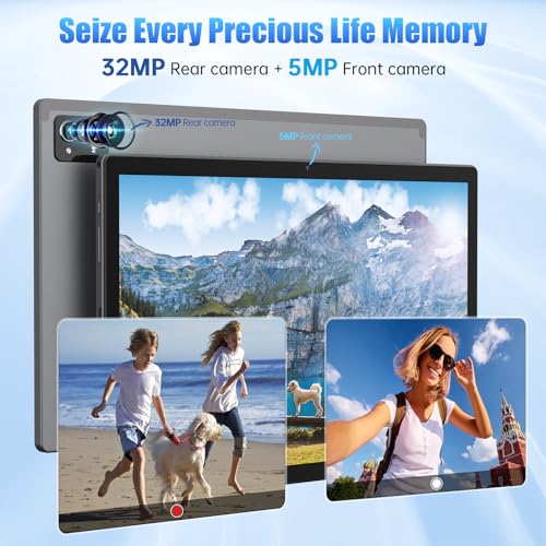 Tablet 14 Inch Android 13, 1200P IPS HD Screen, 6GB+128GB, Wi-Fi 5, 10000mAh Battery, Space Gray R4908