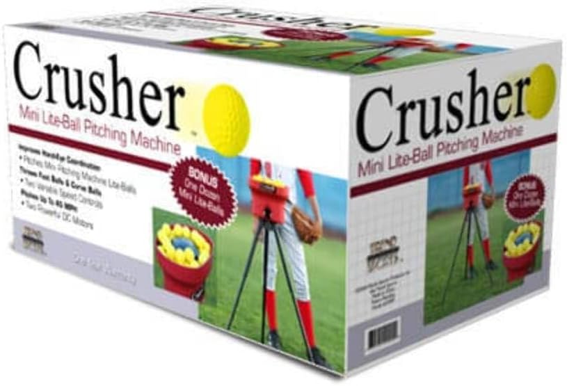 Mini Lite-Ball Pitching Machine with Steel Tripod & 8 Hour Battery F46043