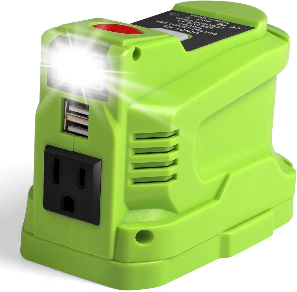 150W Portable Power Inverter, DC 18V to AC 110V with AC/USB Ports A780622