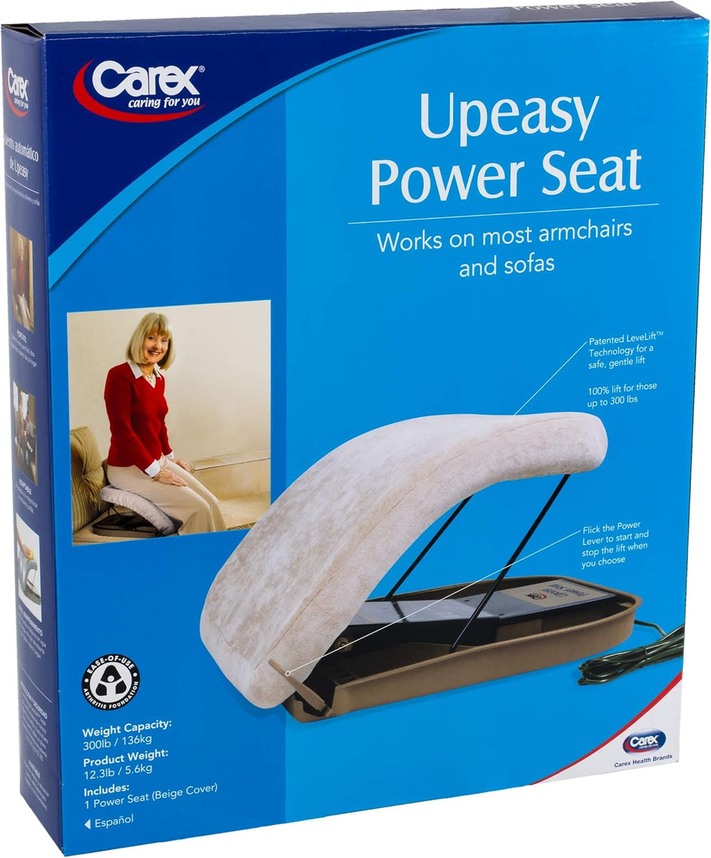 Portable Electric Lifting Seat, Supports Up to 300 Pounds, Navy Blue G805407