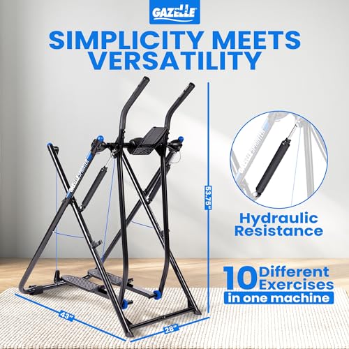 Elliptical Glider for Home Gym, Supports 250-300lbs Q572