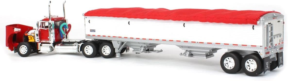 1/64 Red Peterbilt 379 Day Cab with White Grain Trailer E927175