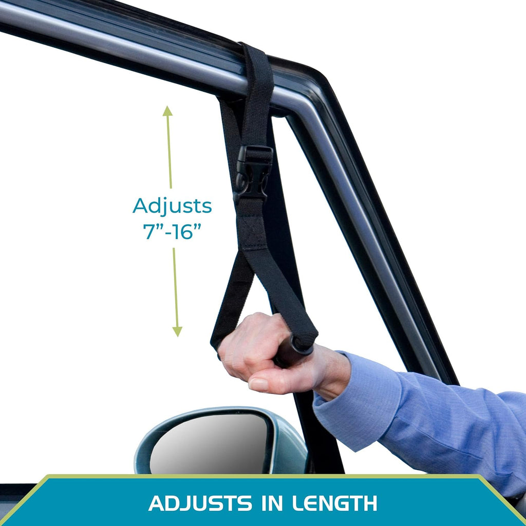 Auto Assist Handle, Portable Vehicle Support for Sit to Stand, Car Door Lift Strap with Rubber Grip J9532