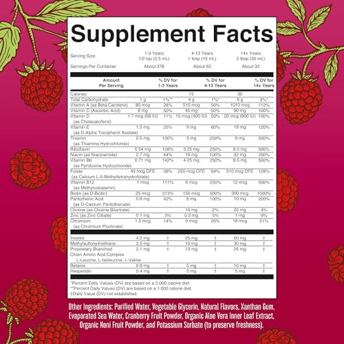 Liquid Multivitamin for Women, Men & Kids, No Added Sugar, Vegan, 32 Fl Oz K852872