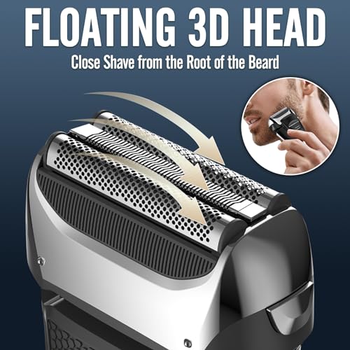 Rechargeable Electric Razor for Men with Beard Trimmer H73763