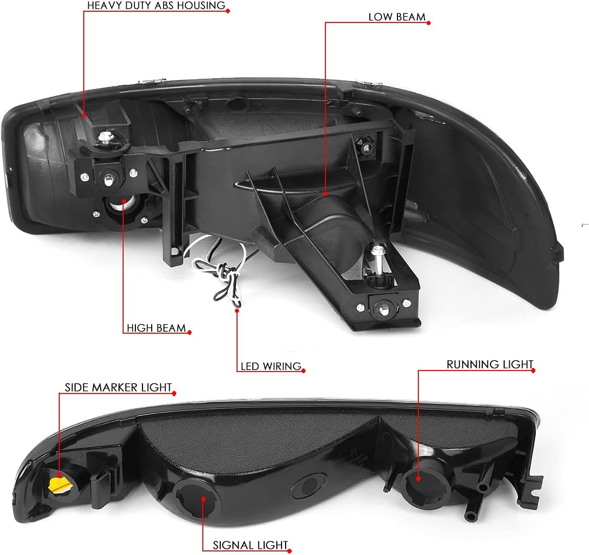 LED DRL Strip Headlight and Bumper Lamp for GMC Sierra Yukon R347901