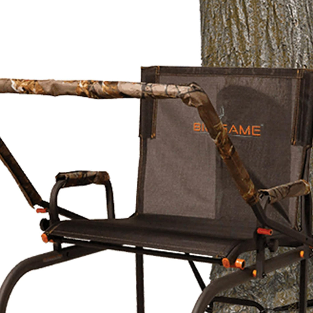 18.5 Foot 1 Person Deer Hunting Adjustable Ladder Tree Stand with Fall Arrest System, Camouflage (2 Pack) C191