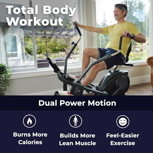 Recumbent Cross Trainer Stepper with Zero-Impact Exercise O535022