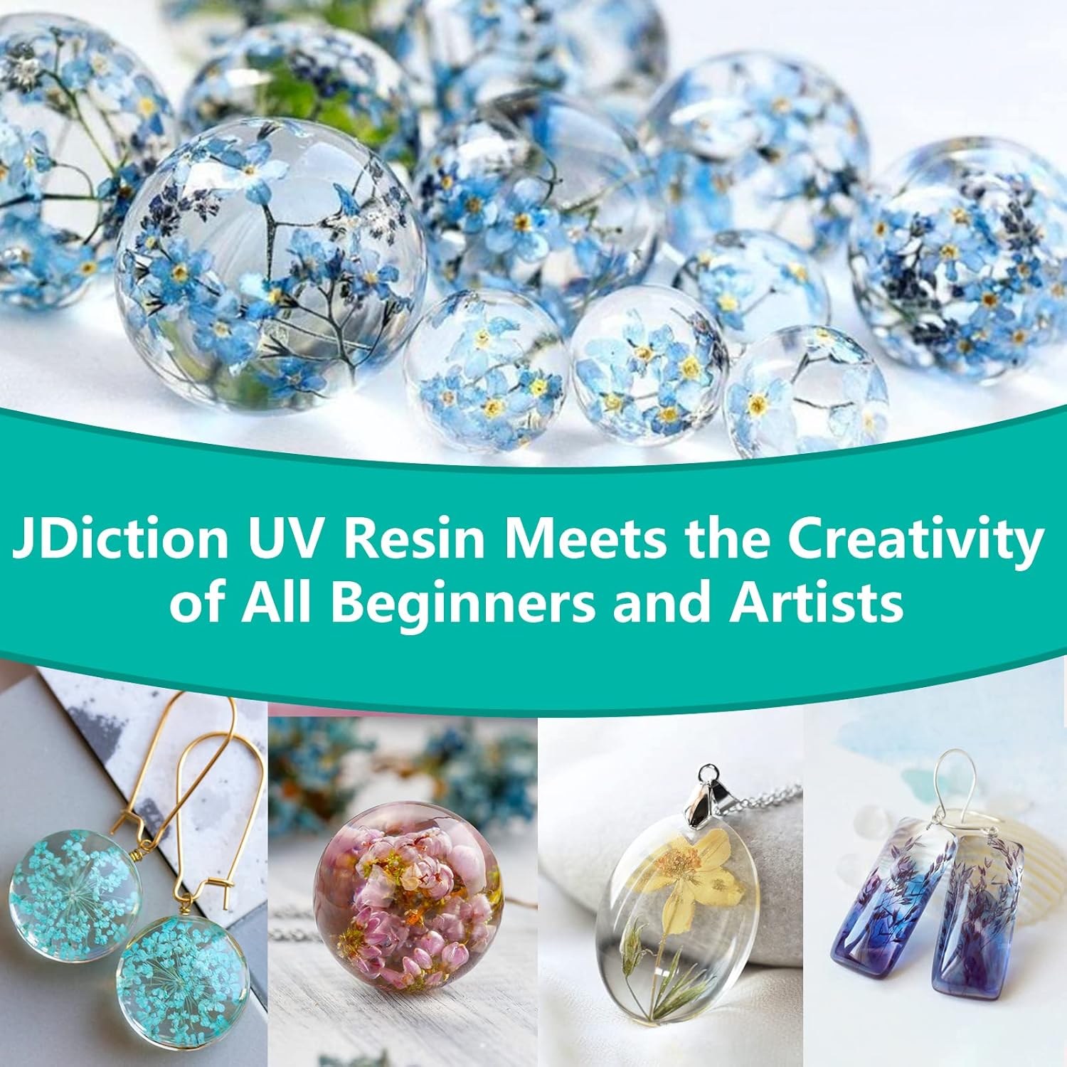 UV Resin Kit with Light for Jewelry Making and DIY Crafts J278291