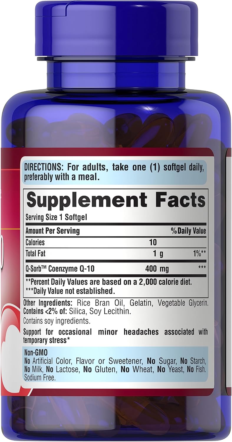 CoQ10 400 mg Rapid Release Softgels, 60 Count U608387